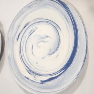 Stokes New Bone China Blue & White Swirl Set of 2 Plates 10.5"